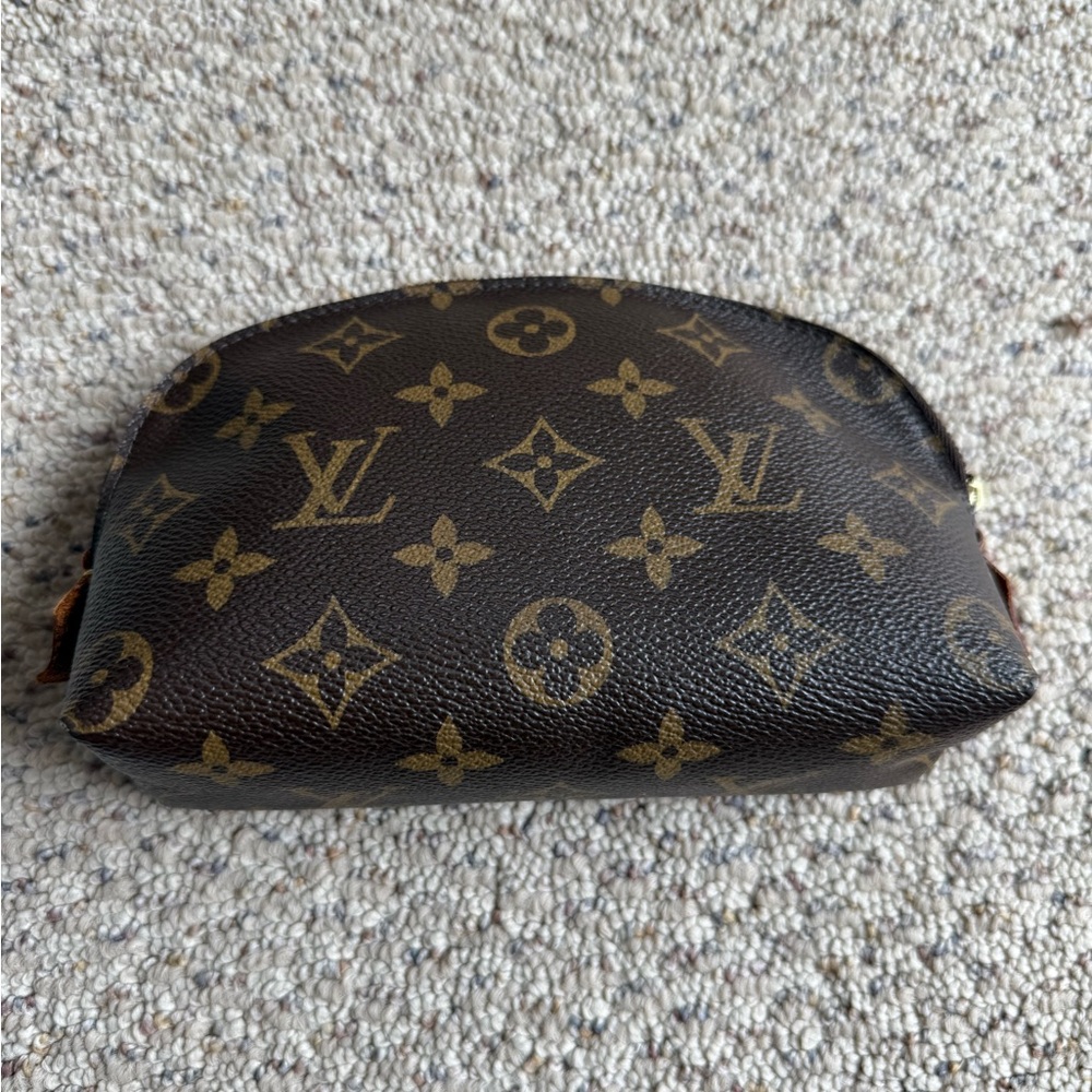 Louis Vuitton Brown and Gold Monogram Pouch